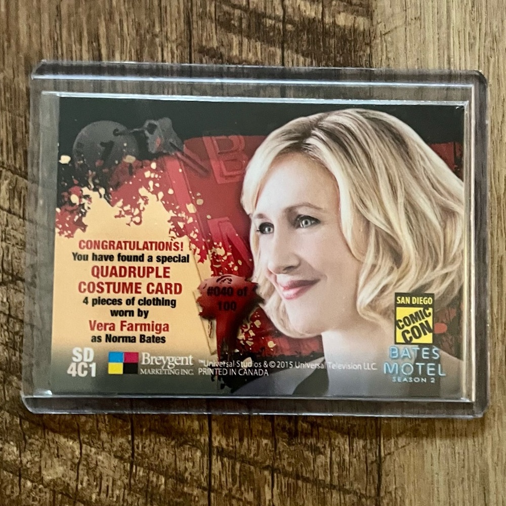 2015 Bate’s Motel Autograph Card